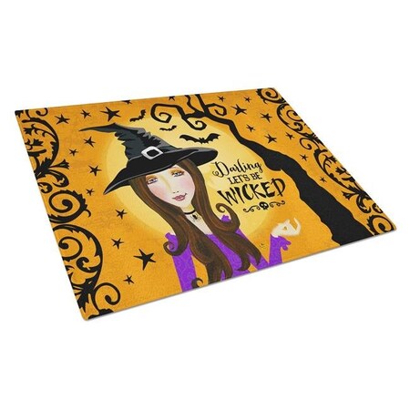 Carolines Treasures Carolines Treasures VHA3019LCB Halloween Wicked Witch Glass Cutting Board; Large VHA3019LCB